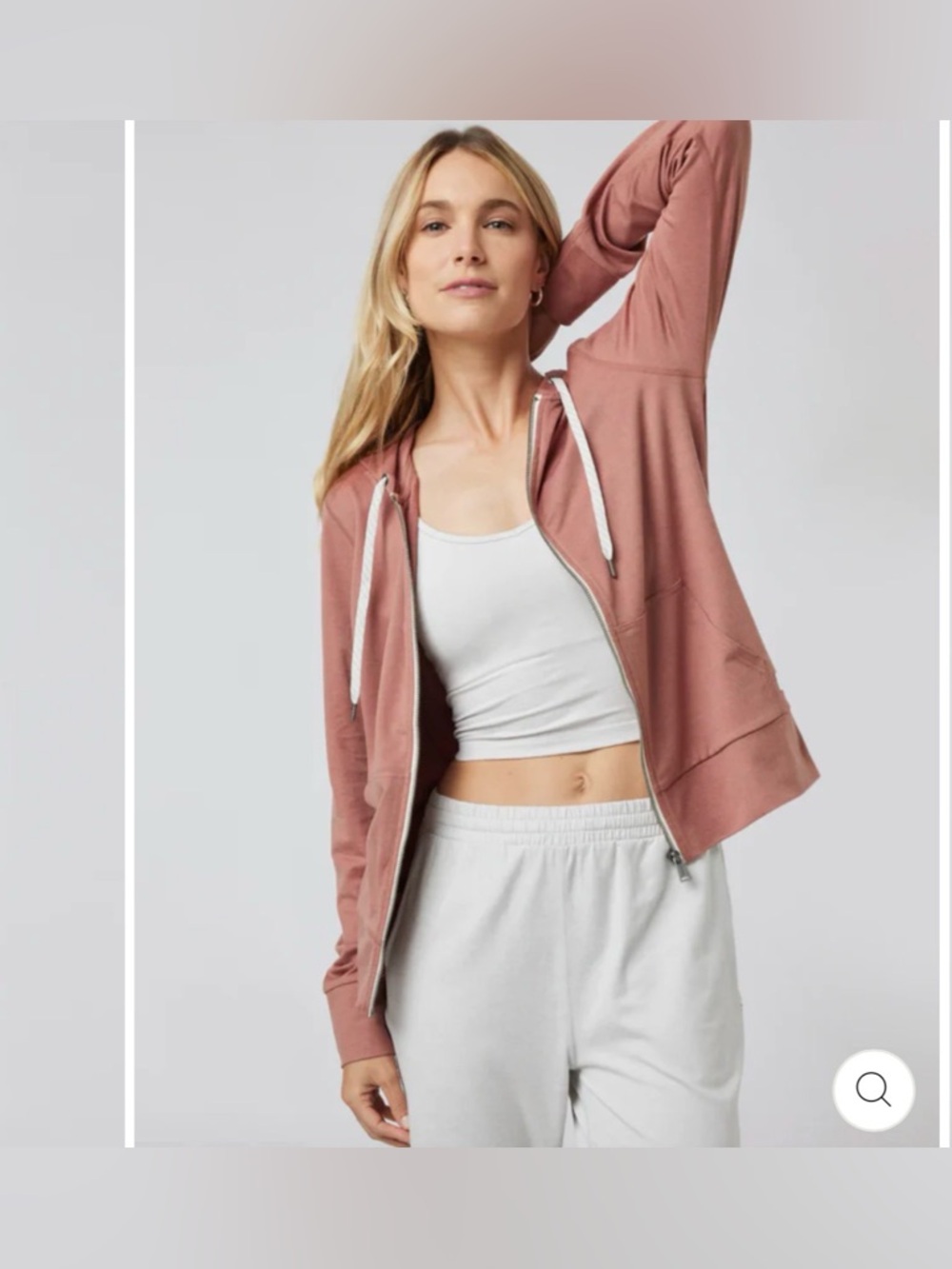 Vuori Full Zip Halo Hoodie in Tamarind size M - Picture 3 of 7